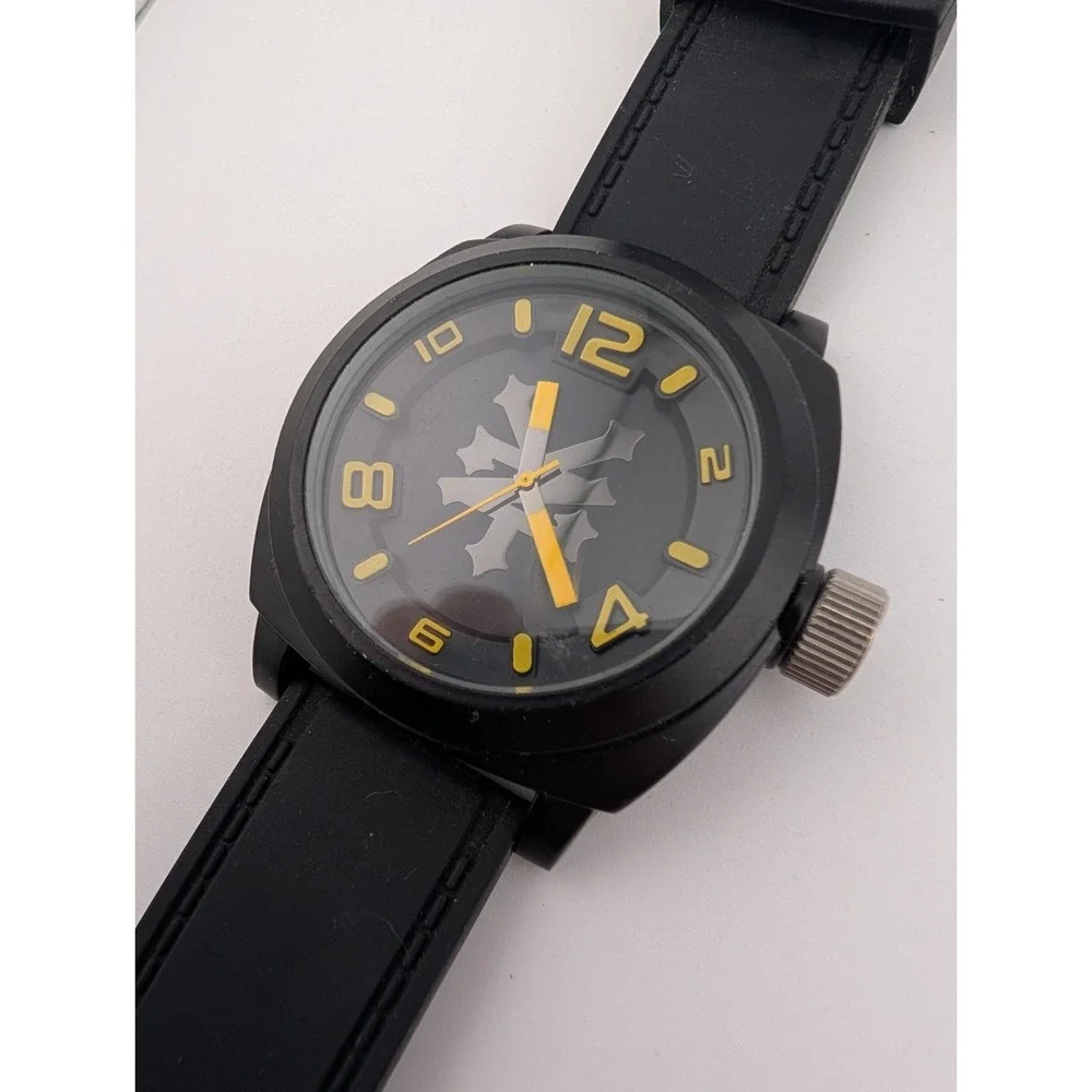 Zoo York Men's Watch‎ 50mm Case Black Silicone Band- New Battery